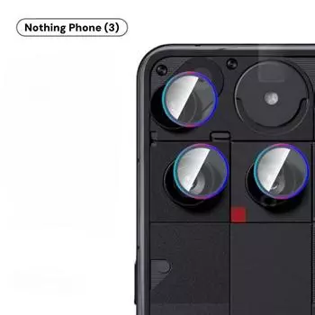 For Nothing Phone 3 Aluminum Alloy Glass Camera Lens Protectors for NOTHING PHONE 3 Phone3 Back Lens Protective Film Case Nothing phone 3 чёрный