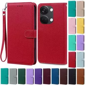For OnePlus Nord 3 Case Leather Wallet Flip Case For OnePlus Nord 3 5G Cover Coque Fundas For One Plus Nord 3 Nord3 Phone Case Oneplus Nord 3 5G розовый