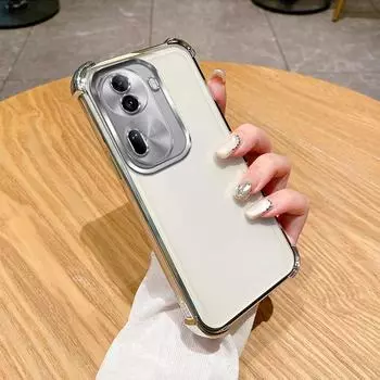 For Oppo Reno11 Pro Case OPPO Reno 11 Pro Cover CPH2607 Phone Case Soft Bumper Shockproof Protect Cover Clear electroplate For OPPO Reno 11 Pro