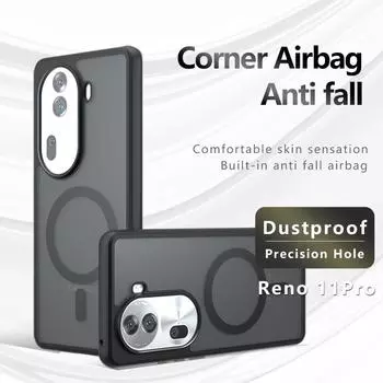 Для Oppo Reno11 Reno 12 11 11A F F25 Pro Матовый противоударный чехол TPU с защитой от отпечатков пальцев, устойчивый к падениям, не желтеющий, задняя крышка Shell Reno11 прозрачный черный