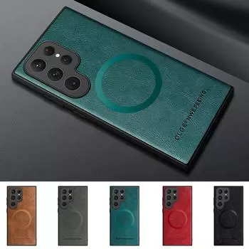 For Samsung Galaxy S24 Plus Case Leather Back Cover Galaxy S25 S20 Ultra Phone Case For Samsung S21 S22 S23 FE 5G Luxury Cover Samsung S25 коричневый