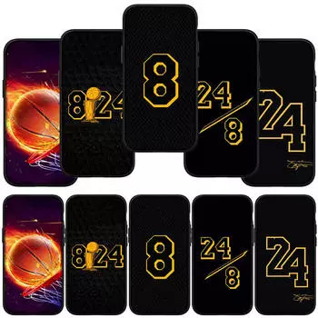 for Samsung Galaxy S24 S23 iPhone 15 14 Xiaomi Redmi Note 13 12 11 8 Plus 10 9 Pro Max X XR Phone Case No 24 Basketball Star No24 OPPO Huawei Cover
