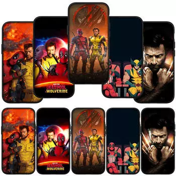 for Samsung Galaxy S24 S23 iPhone 15 14 Xiaomi Redmi Note 13 12 11 8 Plus 10 9 Pro Max X XR Phone Case Deadpool Marvel Wolverine OPPO A15 Huawei Cover