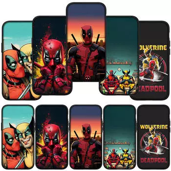 for Samsung Galaxy S24 S23 iPhone 15 14 Xiaomi Redmi Note 13 12 11 8 Plus 10 9 Pro Max X XR Phone Case Wallpaper Deadpool Wolverine OPPO Huawei Cover