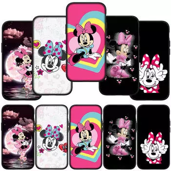 for Samsung Galaxy S24 S23 iPhone 15 14 Xiaomi Redmi Note 13 12 11 8 Plus 10 9 Pro Max X XR Phone Case Mouse Minnie Cartoon Mickey Cute OPPO Huawei