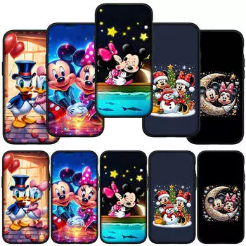 for Samsung Galaxy S24 S23 iPhone 15 14 Xiaomi Redmi Note 13 12 11 8 Plus 10 9 Pro Max X XR Phone Case Minnie Mickey Mouse OPPO A15 Huawei Cover