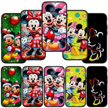 for Samsung Galaxy S24 S23 iPhone 15 14 Xiaomi Redmi Note 13 12 11 8 Plus 10 9 Pro Max X XR Phone Case Wallpaper Minnie Mickey Mouse OPPO Huawei Cover