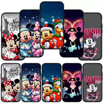for Samsung Galaxy S24 S23 iPhone 15 14 Xiaomi Redmi Note 13 12 11 8 Plus 10 9 Pro Max X XR Phone Case Poster Minnie Mickey Mouse OPPO Huawei Cover 9C