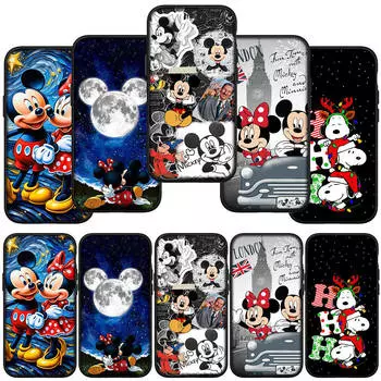 for Samsung Galaxy S24 S23 iPhone 15 14 Xiaomi Redmi Note 13 12 11 8 Plus 10 9 Pro Max X XR Phone Case Mickey Cute Mouse Minnie OPPO A15 Huawei Cover