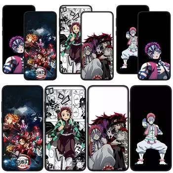 for Samsung Galaxy S24 S23 iPhone 15 14 Xiaomi Redmi Note 13 12 11 Pro Max X 8 7 9 10 XR A05 OPPO A15 Huawei Phone Case Akaza Demon Slayer Anime Cover