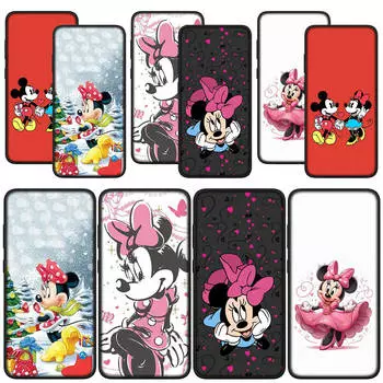 for Samsung Galaxy S24 S23 iPhone 15 14 Xiaomi Redmi Note 13 12 11 Pro Max X 8 7 9 10 XR OPPO Huawei Phone Case Lovely Mickey Cute Minnie Mouse Cover