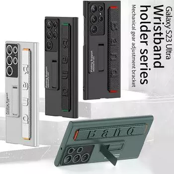 Чехол для Samsung Galaxy S24 S23 S22 Ultra Plus, ультратонкий матовый кронштейн, держатель для браслета, универсальный противоударный чехол, аксессуар for Galaxy S23 Ultra