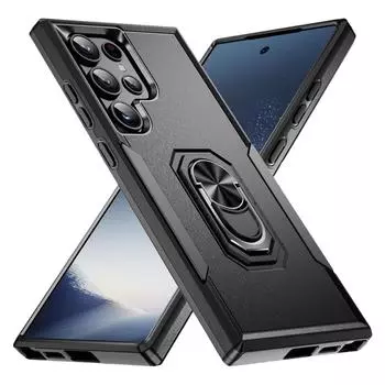 for Samsung S25 S24 Luxury Accessories Bag Case for Samsung Galaxy S25 Plus S24 Ultra S22 S23 FE 5G Kickstand Cover for Galaxy S25 чёрный