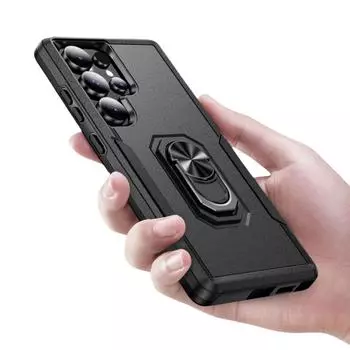 for Samsung S25 S24 Phone Accessories Cases for Samsung Galaxy S25 Ultra 5G S24 Plus S23 S22 S21 FE Kickstand Case Capa for Galaxy S25 чёрный