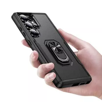 for Samsung S25 S24 Shockproof Case for Samsung Galaxy S25 Ultra S24 Plus S22 S23 S21 FE 5G Dual Layer Phone Accessories for Galaxy S25 чёрный