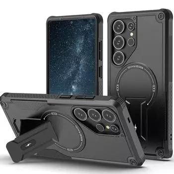 for Samsung S25 S24 Ultra Shockproof Bag Black Case for Samsung Galaxy S25 Ultra S24 Plus Wireless Charging Accessories for Galaxy S25 чёрный