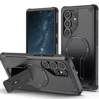 for Samsung S25 Ultra Black Stand Strong Funda Case for Samsung Galaxy S25 Ultra S24 Plus 5G Heavy Duty Cases for Galaxy S25 чёрный