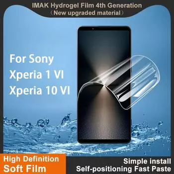 Для Sony Xperia 1 10 VI Glass IMAK Hydrogel Film 4-го поколения Full Cover Screen Protector Sony Xperia 1 VI