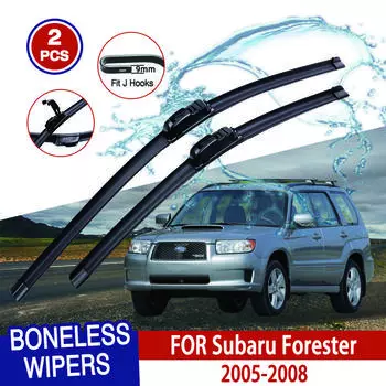 For Subaru Forester 2005-2008 Car Windshield Wiper U-type Soft Rubber Frameless Bracketless Car Wipers 24 +18