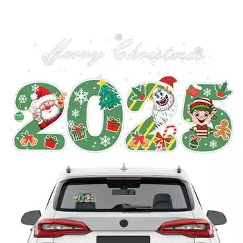 For SUV Car Stickers And Decals Auto Modified Santa Claus Decals Decor Waterproof Novelty Car Stickers For Home Walls Electric зелёный