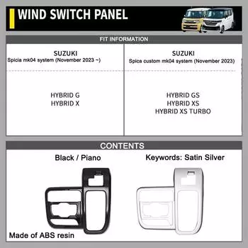For Suzuki Spacia Custom 2024 RHD Center Control Panel Car X Styling Decorative Modified Car Gearbo Stickers Accessorie Int N7D8