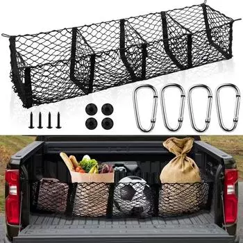 for Tesla Cybertruck 2024 Cargo Net Trunk Bed Organizer Mesh Truck Accessories Bed Net Holder Grocery Storage O3R1
