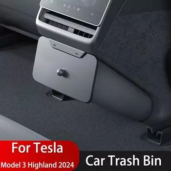 For Tesla Model 3 Highland 2024 Car Trash Bin Rear Seat Storage Box Can Garbage Bin for Tesla Model 3 Highland 2024 Accessories