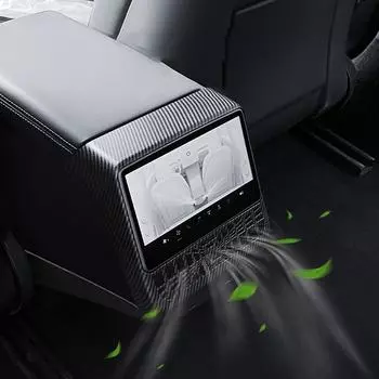 For Tesla Model 3 Highland 2025 Rear Center Console Air Outlet Cover Vent Outlet Dust Cover Car Styling Interior Accessories матовый черный