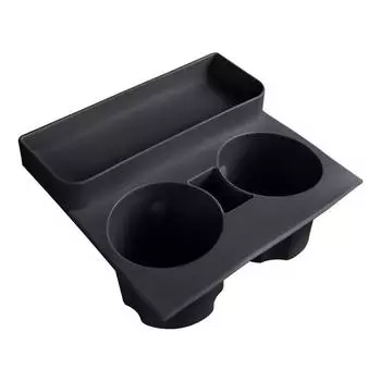 For Tesla Model 3 Y Accessories Central Control Cup Stopper New One-piece Silicone Cup Holder Storage Box Coaster Modification чёрный