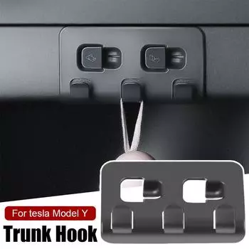 for Tesla Model Y Rear Trunk Hook Storage Holder For Luggage Bag Umbrella Hanger ABS Hooks 2024 Interior Accessories