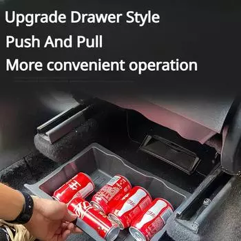 For Tesla Model Y Under Seat Storage Box Accessories MY 2024-2024 New Car Garbage Bin High Capacity Organizer Case Drawer Holder