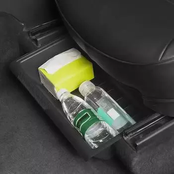 For Tesla Model Y Under Seat Storage Box Case Car Seat Organizer Vehicle Underseat Drawer Holder for Tesla Model Y Interior Tray серый