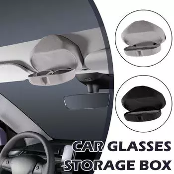 for Tesla New 3/3+ Highland 2024 Car Glasses Box Card Storage Case Holder Sunglasses Clip Storage Box Car Accessories M8M7