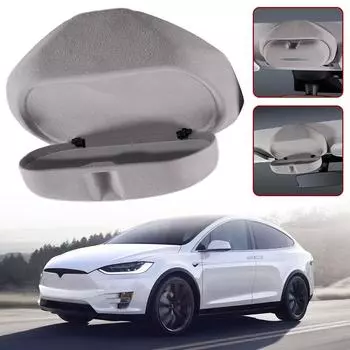 for Tesla New 3/3+ Sunglasses Clip Storage Box Car Glasses Box Card Holder Case Sunglasses Clip Car Interior Accessories