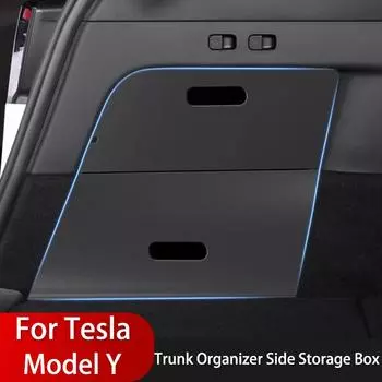 Для Tesla Rear 2024 Model Y Trunk Organizer Side Storage Box Магнитный водонепроницаемый контейнер для хранения Аксессуары для модели Y