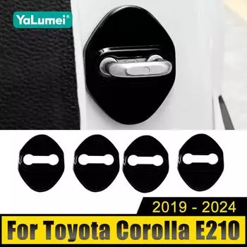Для Toyota Corolla E210 2019 2020 2024 2024 2024 2024 Гибрид 4 шт. Нержавеющая Автомобильная Крышка Дверного Замка Чехол Отделка Наклейки Аксессуары чёрный