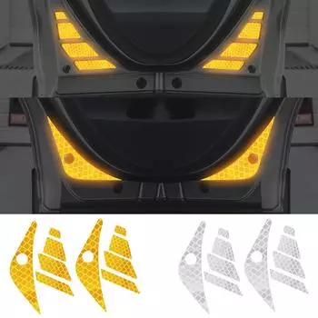 For Toyota Harrier 2020 Car Door Reflective Sticker Car Door Safety Warning Sticker Car Door OPEN Reflective Decorative Stickers серебряный