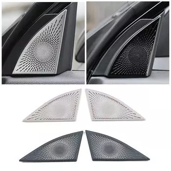 For Toyota Highlander XU70 2024 Car Inner Window Front Triangle Pillar Column Cover Decorate Frame Trim Stainless Steel Sticker чёрный