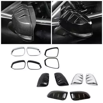 For Toyota Highlander XU70 2024 Exterior Part Modify Side Mirror Cover Rearview Rain Eyebrow Shield Sun Visor Shade Trim Sticker