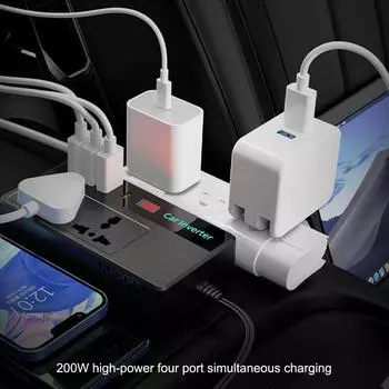 For Vehicles Car Transformer Convert Cigarette Lighter Power Adapter Charging Converter Car Power Inverter DC 12V 24V To AC 220V