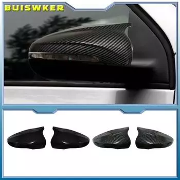 For Volkswagen Golf 6 MK6 GTI GTD 2009-2013 Carbon Fiber Pattern Mirror Case Black Side Wing Rearview Mirror Cover