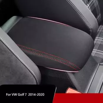 Для VW Golf 7 MK7 MK 7 2014-2020 салон автомобиля искусственная кожа подлокотник автомобиля отделка центральной консоли крышка аксессуары