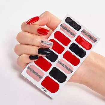 for Women Girls Press On Nail Nail Stickers Full Nail Wraps Nail Art Decal Nail Polish Strips AF003