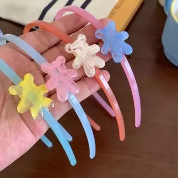 For Women Headwear Hairband Bear Hair Hoop Hair Accessories Korean Style Headband Women Headband синий