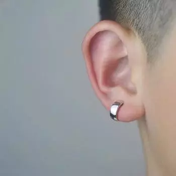 For Women Male Fake Piercing Fashion Jewelry Korean Style Earrings Clip Earrings Ear Bone Clips чёрный