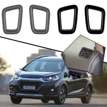 For WR-V New WR-V Air Conditioner Vent Frame Cover Trim Car Interior Parts Modification Accessories Stickers For Honda WRV L2I9