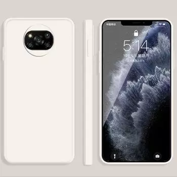 For Xiaomi Poco X3 NFC / Poco X3 Pro Solid Color Imitation Liquid Silicone Straight Edge Dropproof Full Coverage Protective Case(White) For Xiaomi Poco X3 NFC / Poco X3 Pro белый