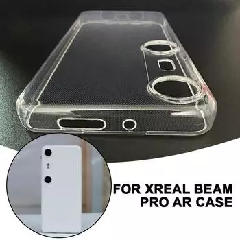 For XREAL Beam Pro AR Case Soft Silicone Protective Box Beam Shock-proof Accessories For XREAL E4X0 transparent-for Xreal Beam Pro AR