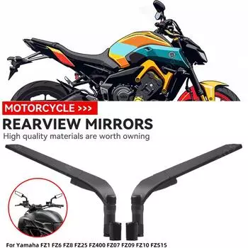 For Yamaha FZ1 FZ6 FZ8 FZ25 FZ400 FZ07 FZ09 FZ10 FZS15 Motorcycle Wind Wing Side Rearview Mirror Adjustable Rotating Accessories
