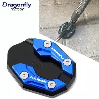 For YAMAHA NMAX155 NMAX125 NMAX 125 155 2020 2025 2025 Motorcycle accessories Side Stand Enlarger Kickstand Enlarge Plate Pad чёрный